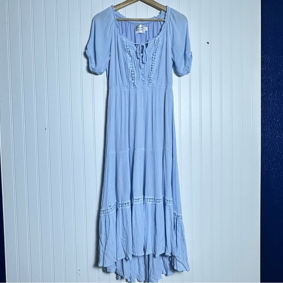 HELLO MOLLY HIGH ABOVE THE CLOUDS MIDI DRESS BLUE SIZE 6 - Picture 7 of 15